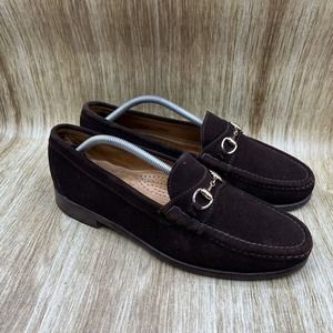 Alden Brown Suede Horsebit Loafers Shoes H4685 Made In USA Men's Size 10.5 D
